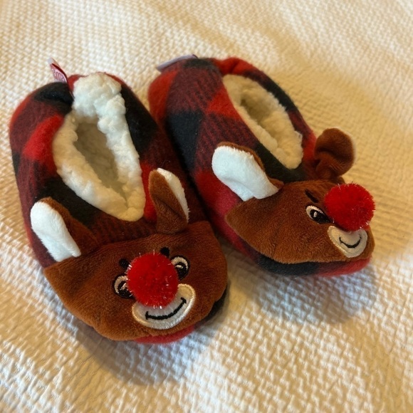 Rudolph the Red Nosed Reindeer Slippers - Picture 1 of 5